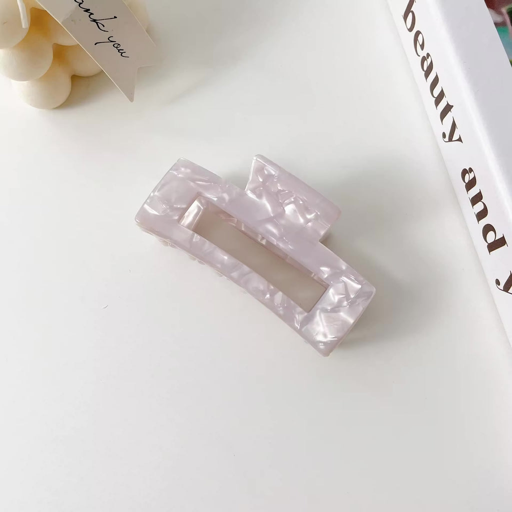MEDIUM ACETATE CLAW CLIP - LIGHT PURPLE & WHITE SPECKLE