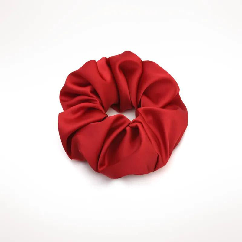 MULBERRY SILK LARGE SCRUNCHIE - RED