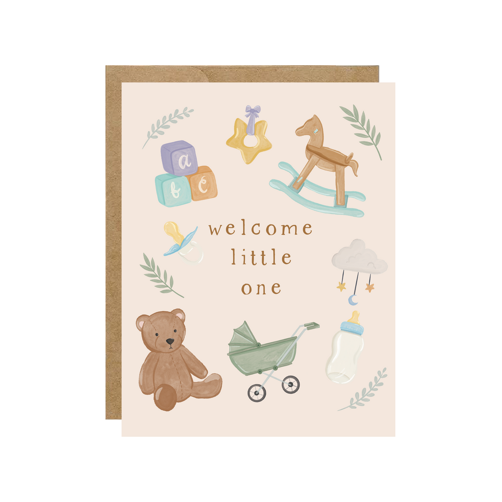 WELCOME LITTLE ONE BABY CARD
