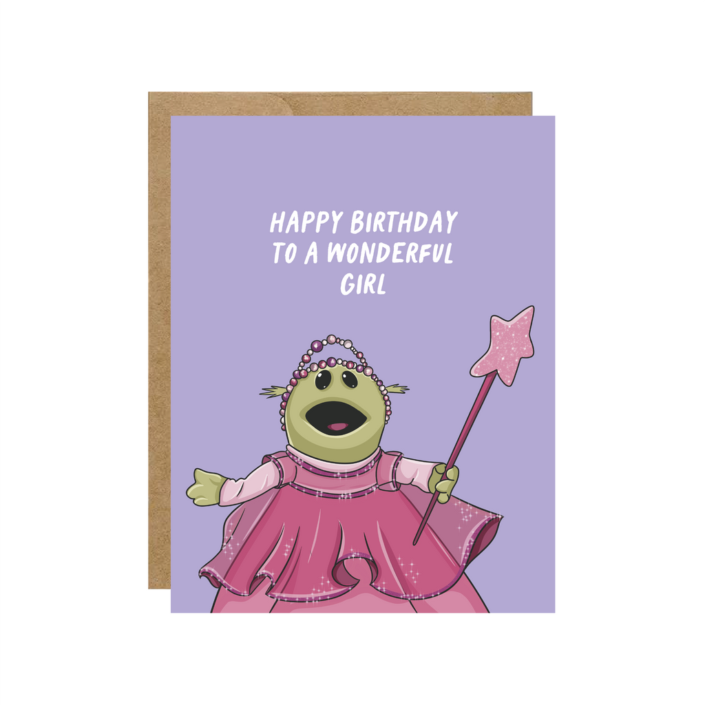 HAPPY BIRTHDAY TO A WONDERFUL GIRL CARD