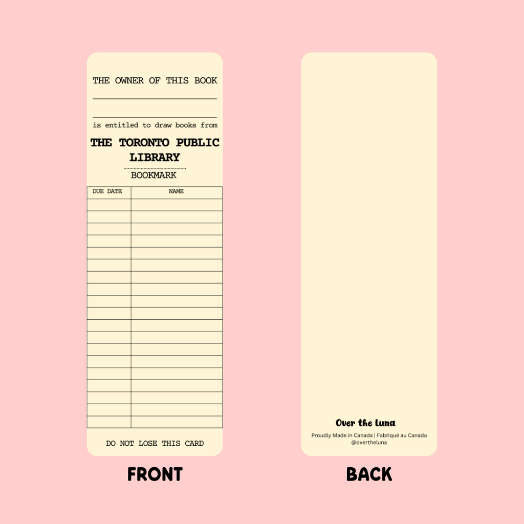 LIBRARY BOOK BOOKMARK