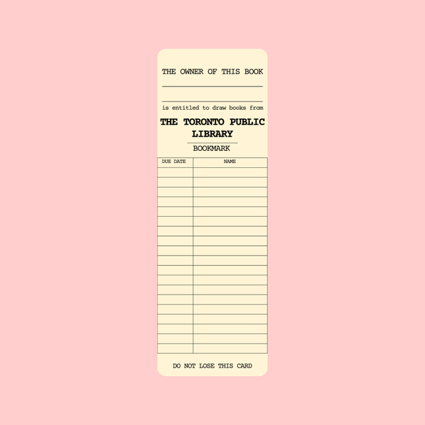 LIBRARY BOOK BOOKMARK