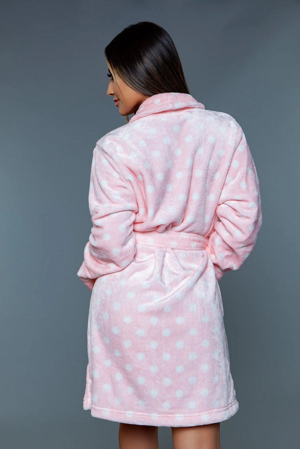 PINK POLKADOT BATHROBE