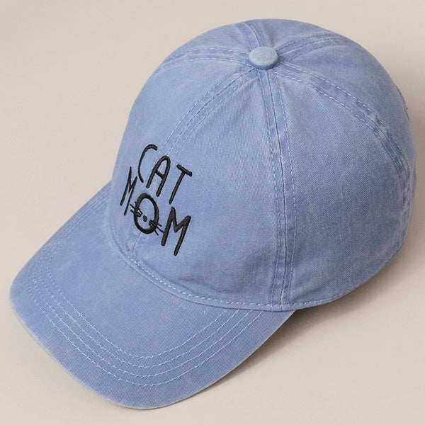 CAT MOM BASEBALL CAP - DENIM BLUE