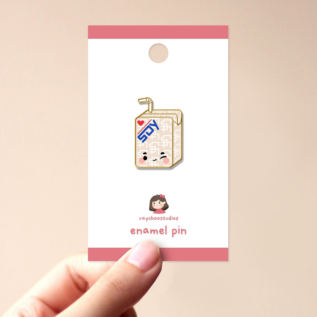 SOY MILK ENAMEL PIN - 1