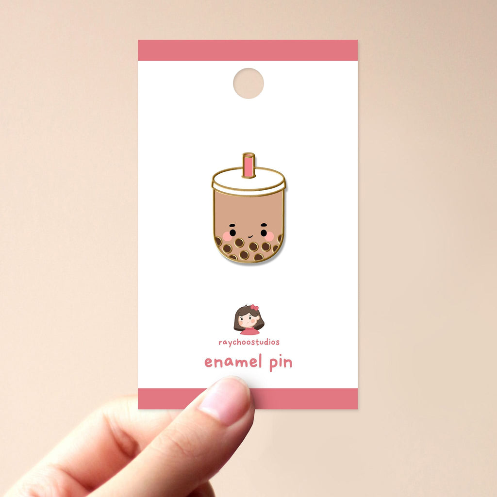 MILK TEA BOBA ENAMEL PIN - 1