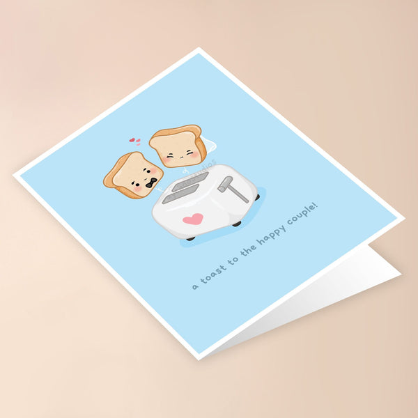 A TOAST TO THE HAPPY COUPLE WEDDING CARD - 2