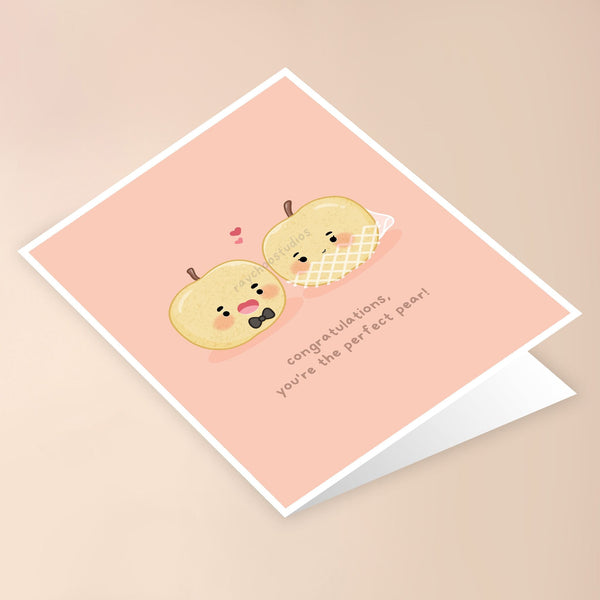 CONGRATULATIONS, YOU'RE THE PERFECT PEAR WEDDING CARD - 2
