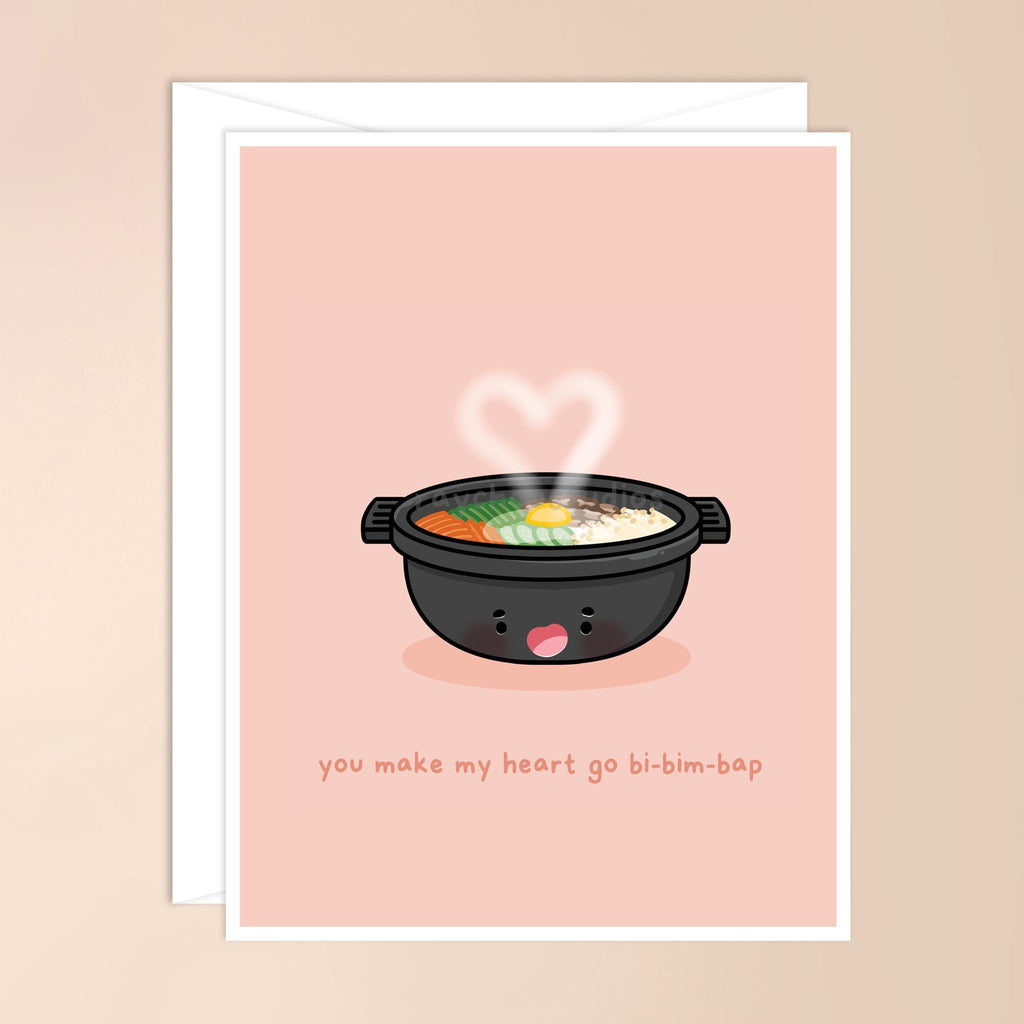 YOU MAKE MY HEART GO BI-BIM-BAP GREETING CARD - 1