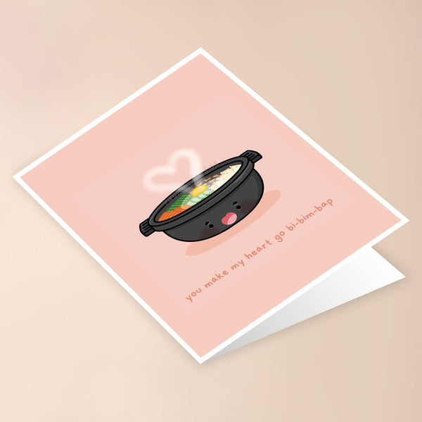 YOU MAKE MY HEART GO BI-BIM-BAP GREETING CARD - 2