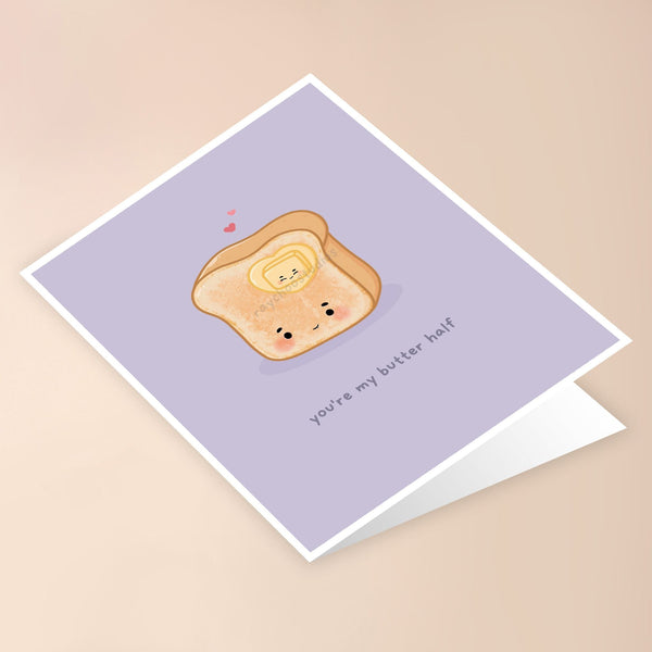 YOU'RE MY BUTTER HALF GREETING CARD - 2