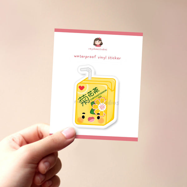 CHRYSANTHEMUM TEA DRINK VINYL STICKER - 2