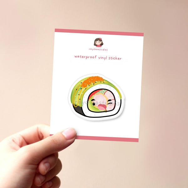 GREEN DRAGON ROLL VINYL STICKER - 2