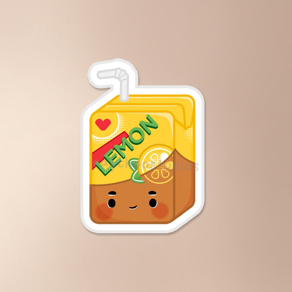 LEMON TEA DRINK VINYL STICKER - 1