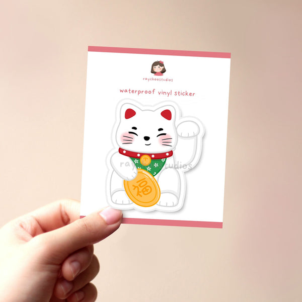 LUCKY CAT VINYL STICKER - 2