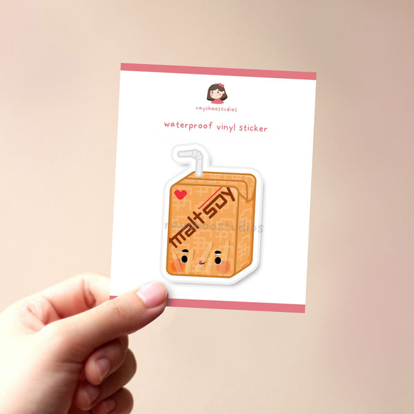 MALT SOY DRINK VINYL STICKER - 2
