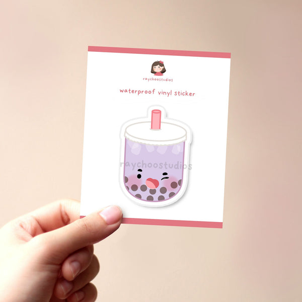 TARO MILK TEA BOBA VINYL STICKER - 2