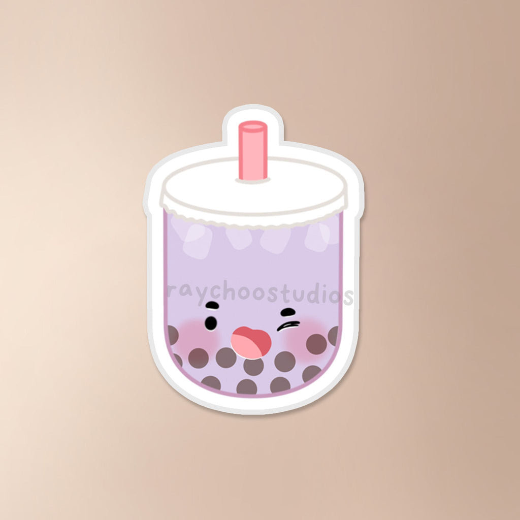 TARO MILK TEA BOBA VINYL STICKER - 1