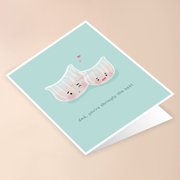 DAD, YOU'RE SHRIMPLY THE BEST GREETING CARD - 2