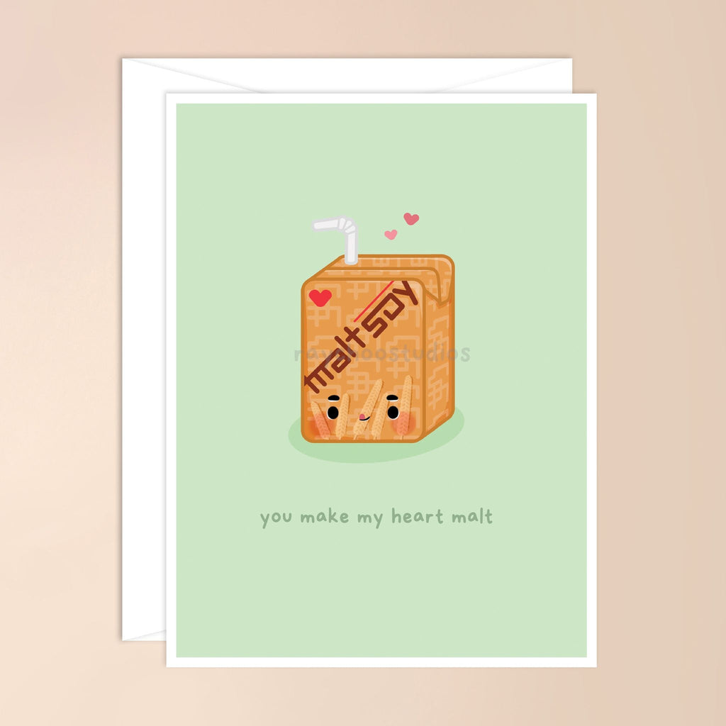 YOU MAKE MY HEART MALT GREETING CARD - 1