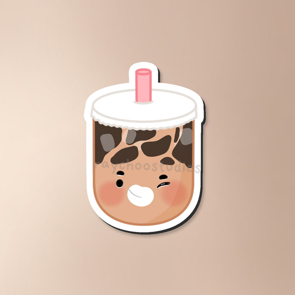 GRASS JELLY BOBA FRIDGE MAGNET - 1