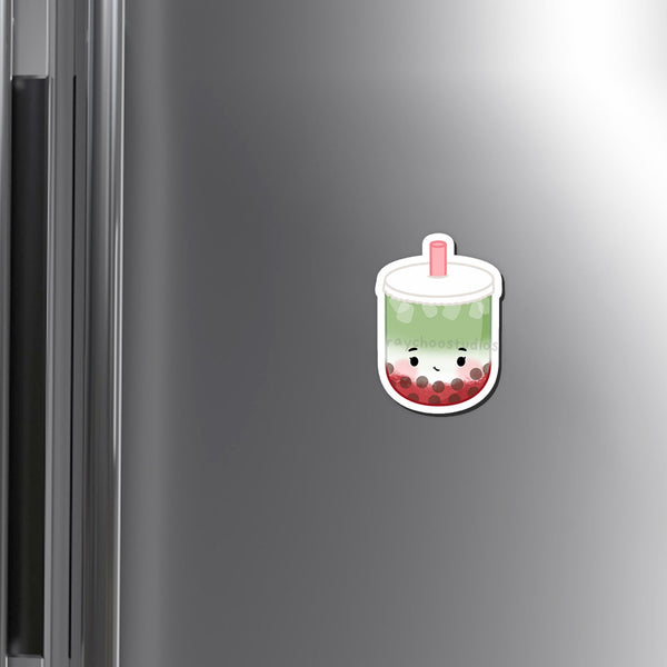 STRAWBERRY MATCHA BOBA FRIDGE MAGNET - 2