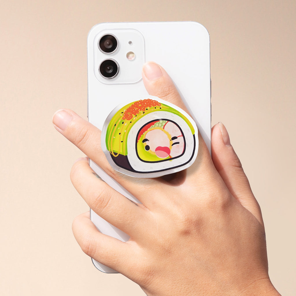 GREEN DRAGON ROLL SUSHI PHONE GRIP - 1