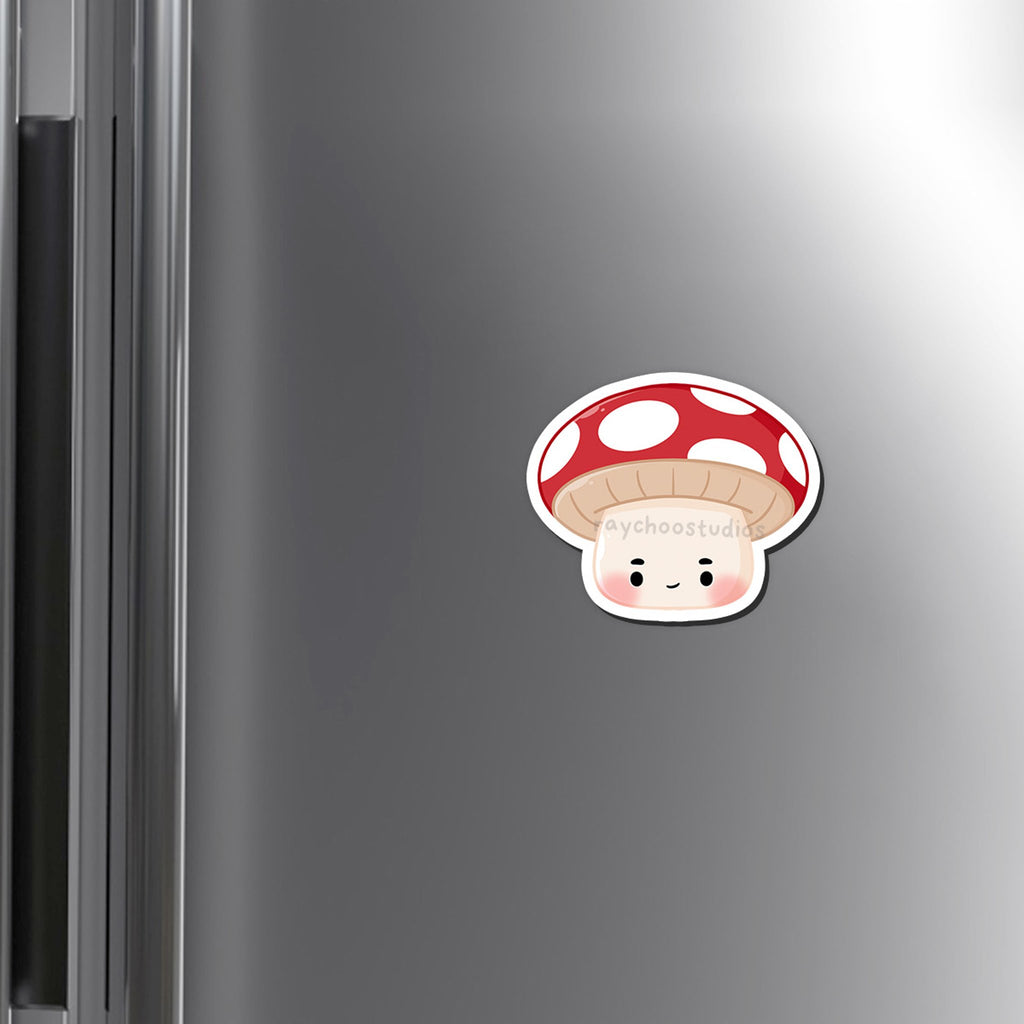 RED MUSHROOM FRIDGE MAGNET - 1