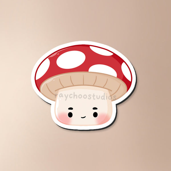 RED MUSHROOM FRIDGE MAGNET - 2