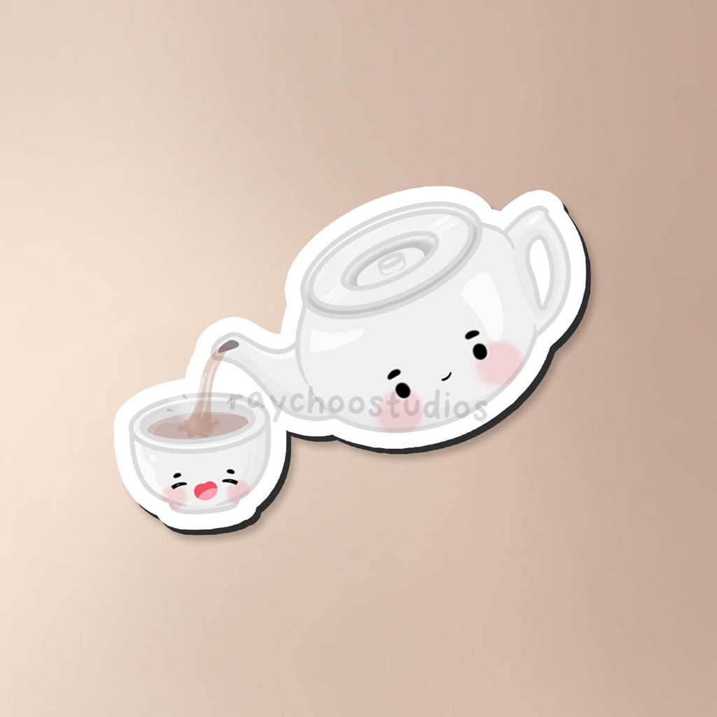 TEAPOT AND TEACUP FRIDGE MAGNET - 1
