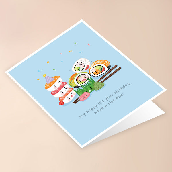 SOY HAPPY IT'S YOUR BIRTHDAY, HAVE A RICE ONE BIRTHDAY CARD - 2