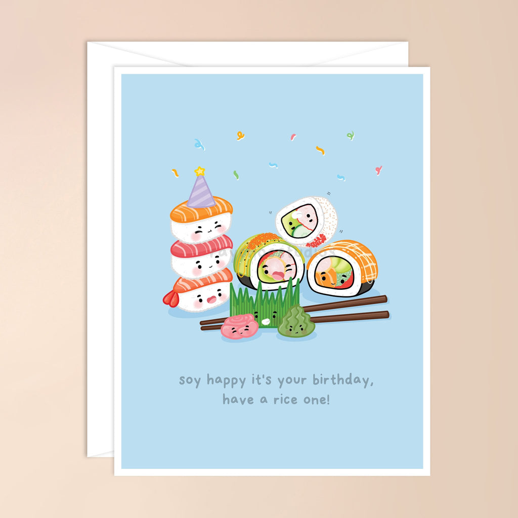 SOY HAPPY IT'S YOUR BIRTHDAY, HAVE A RICE ONE BIRTHDAY CARD - 1