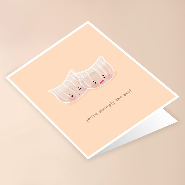 YOU'RE SHRIMPLY THE BEST GREETING CARD - 2