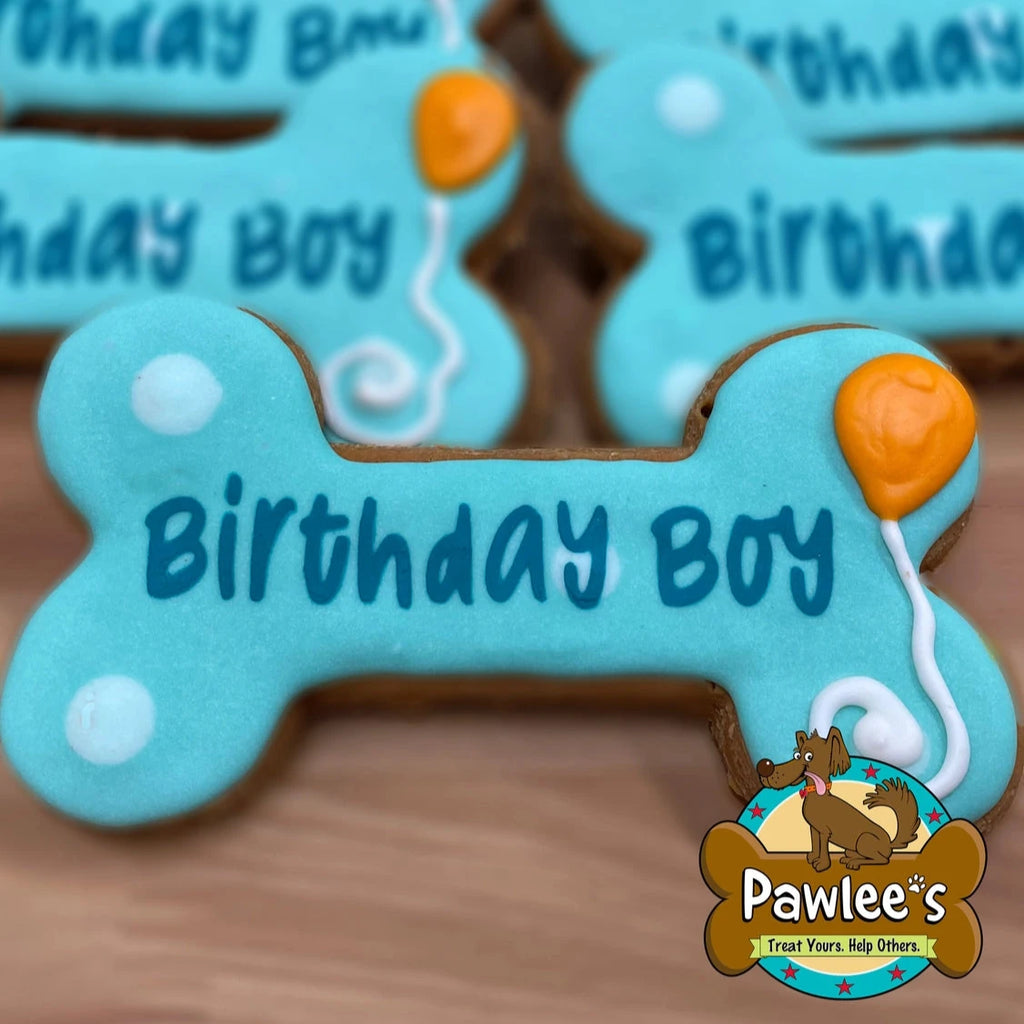 BLUE BIRTHDAY BONE COOKIE