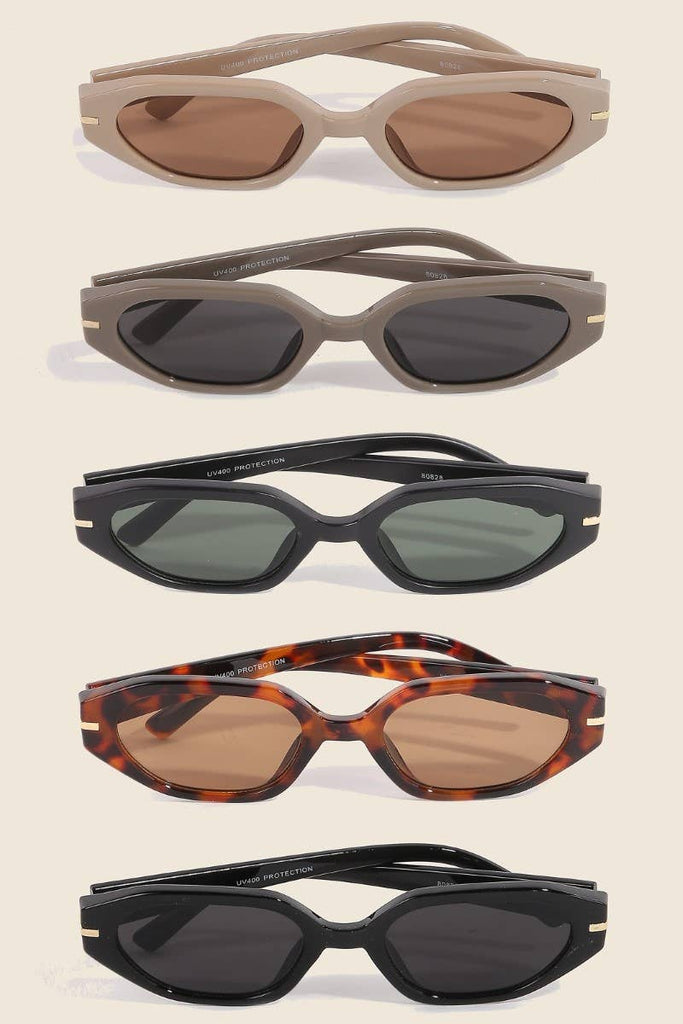 OVAL ACETATE SUNGLASSES