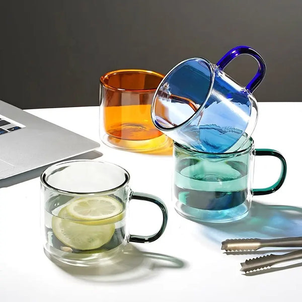 DOUBLE WALL GLASS MUG