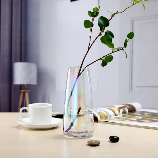 DELICATE TALL GLASS VASE