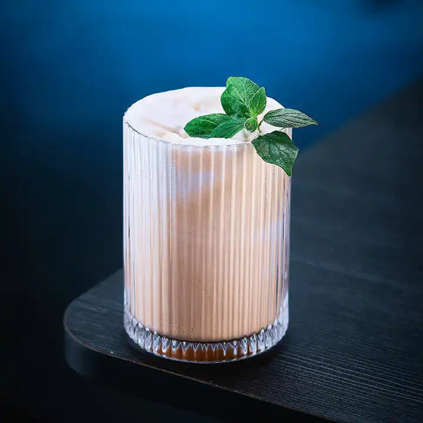 VERTICAL RIBBED GLASS CUP