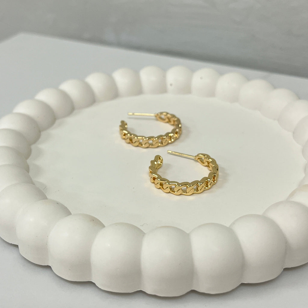 GOLD PLATED ON BRASS HOOPS $35
