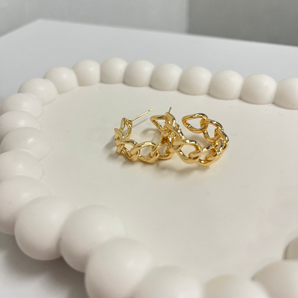 GOLD PLATED ON BRASS HOOPS $35
