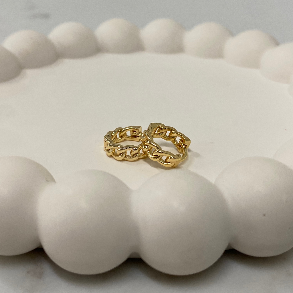 GOLD PLATED ON BRASS HOOPS $30