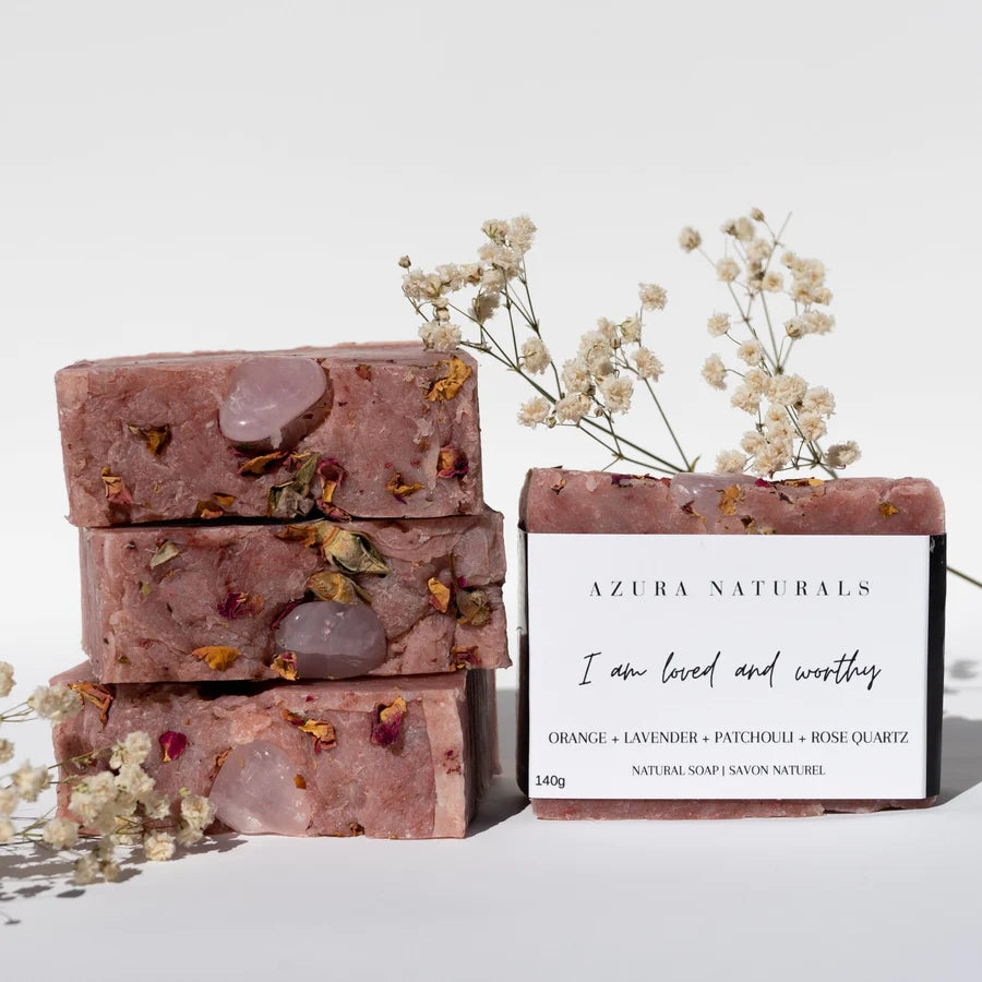 ROSE QUARTZ CRYSTAL INFUSED BAR SOAP