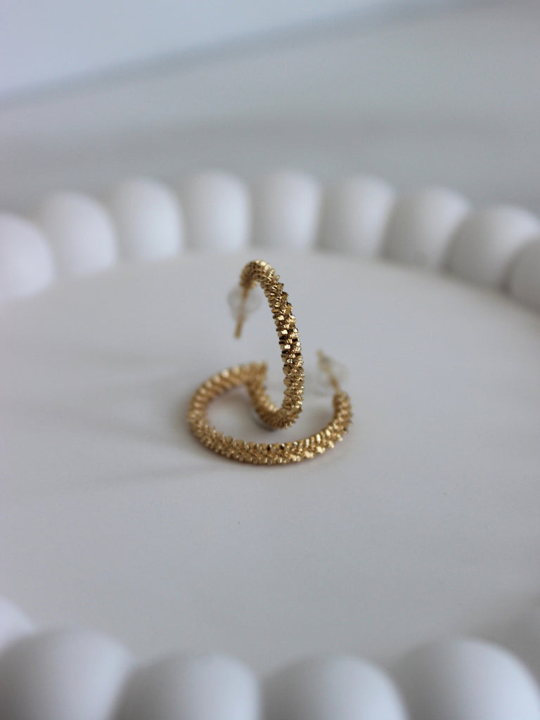 GOLD PLATED ON BRASS HOOPS $35