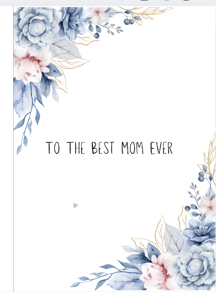 TO THE BEST MOM EVER
