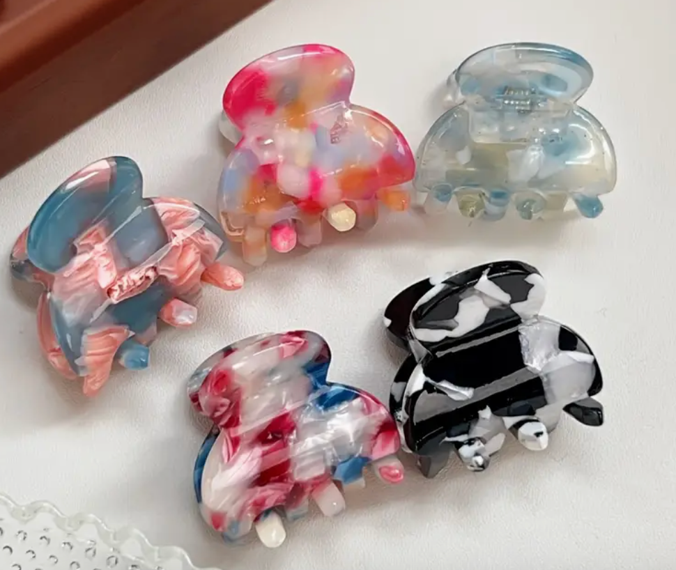 MINI MARBLE ACETATE CLIP