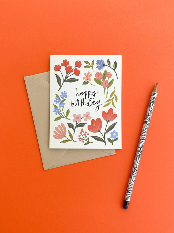 HAPPY BIRTHDAY WILDFLOWERS CARD