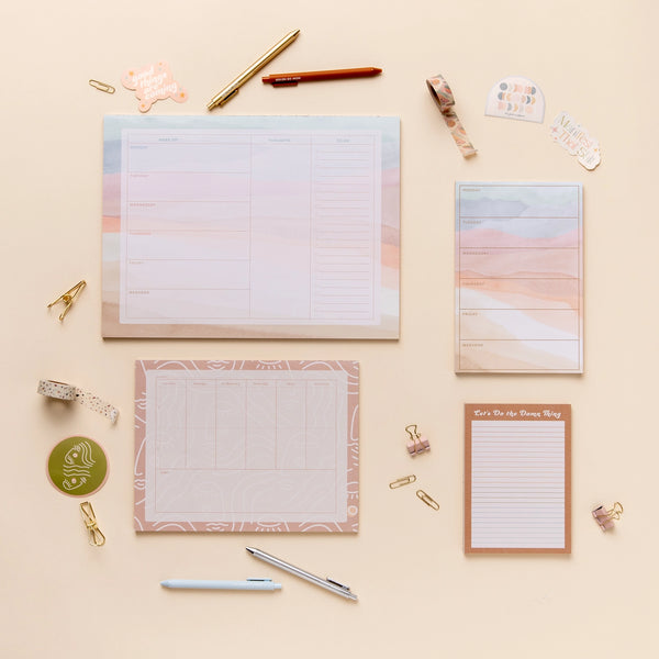 XL PASTEL SUNSET WEEKLY TEARAWAY PAD