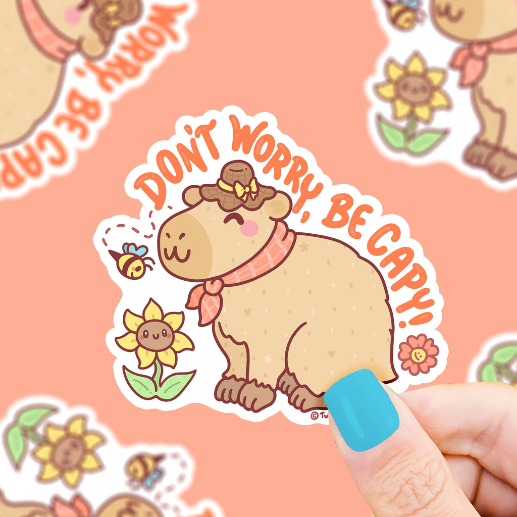 DON'T WORRY BE CAPY STICKER