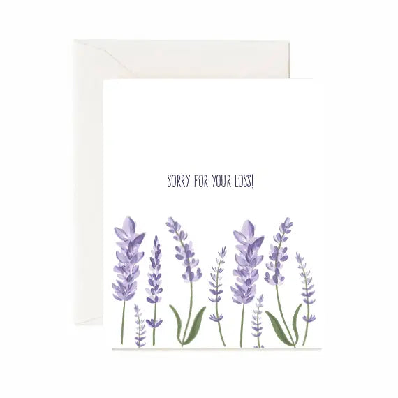 LAVENDER SORRY FOR YOUR LOSS CARD