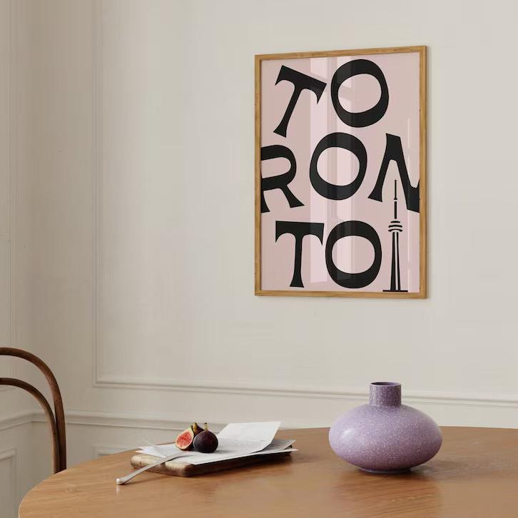 TORONTO FONT CN TOWER PRINT